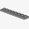 PLATE 1X8 WITH RAIL X 25