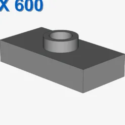PLATE 1X2 W. 1 KNOB X 600