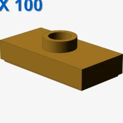 PLATE 1X2 W. 1 KNOB X 100