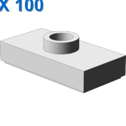 PLATE 1X2 W. 1 KNOB X 100