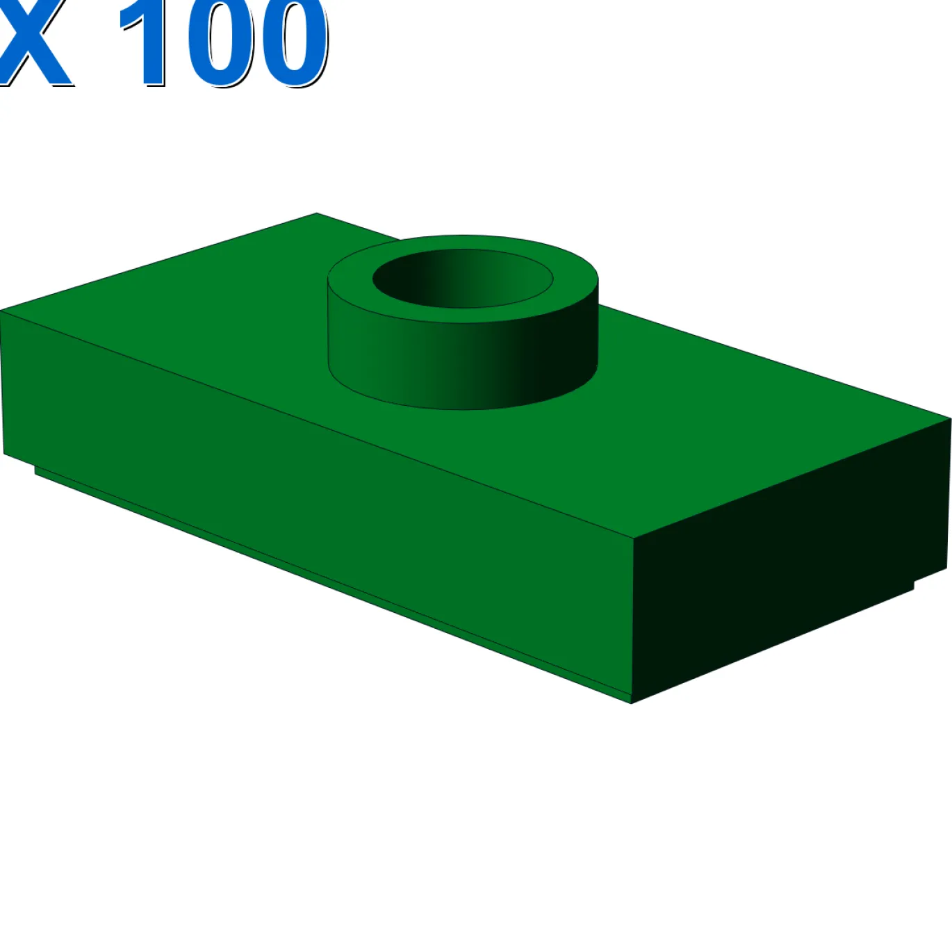 PLATE 1X2 W. 1 KNOB X 100