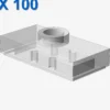 PLATE 1X2 W. 1 KNOB X 100