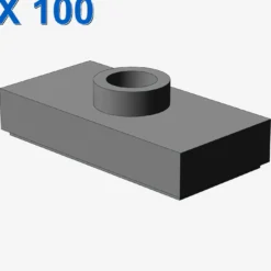 PLATE 1X2 W. 1 KNOB X 100