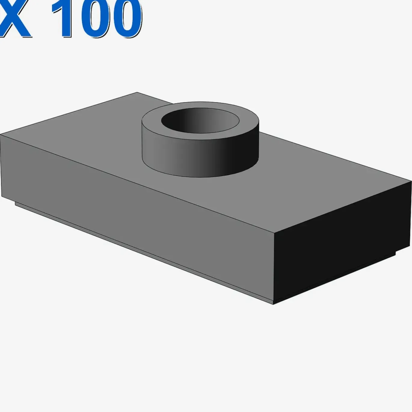 PLATE 1X2 W. 1 KNOB X 100