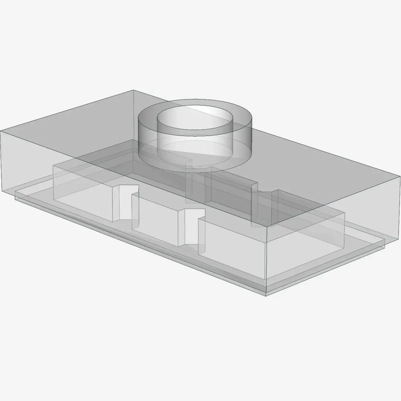 PLATE 1X2, W/ 1 KNOB X 100