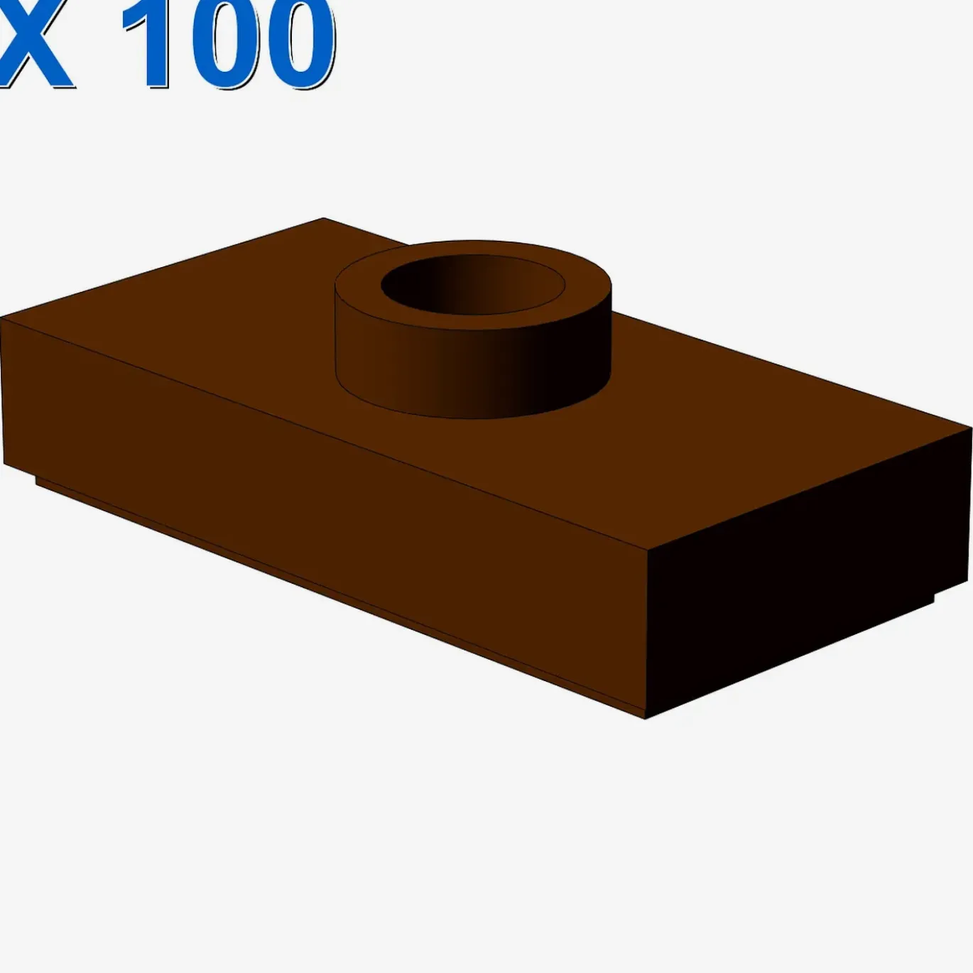 PLATE 1X2 W. 1 KNOB X 100