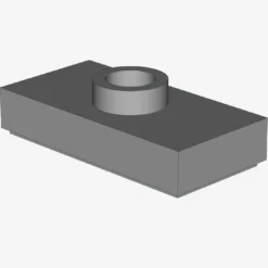 PLATE 1X2, W/ 1 KNOB X 100