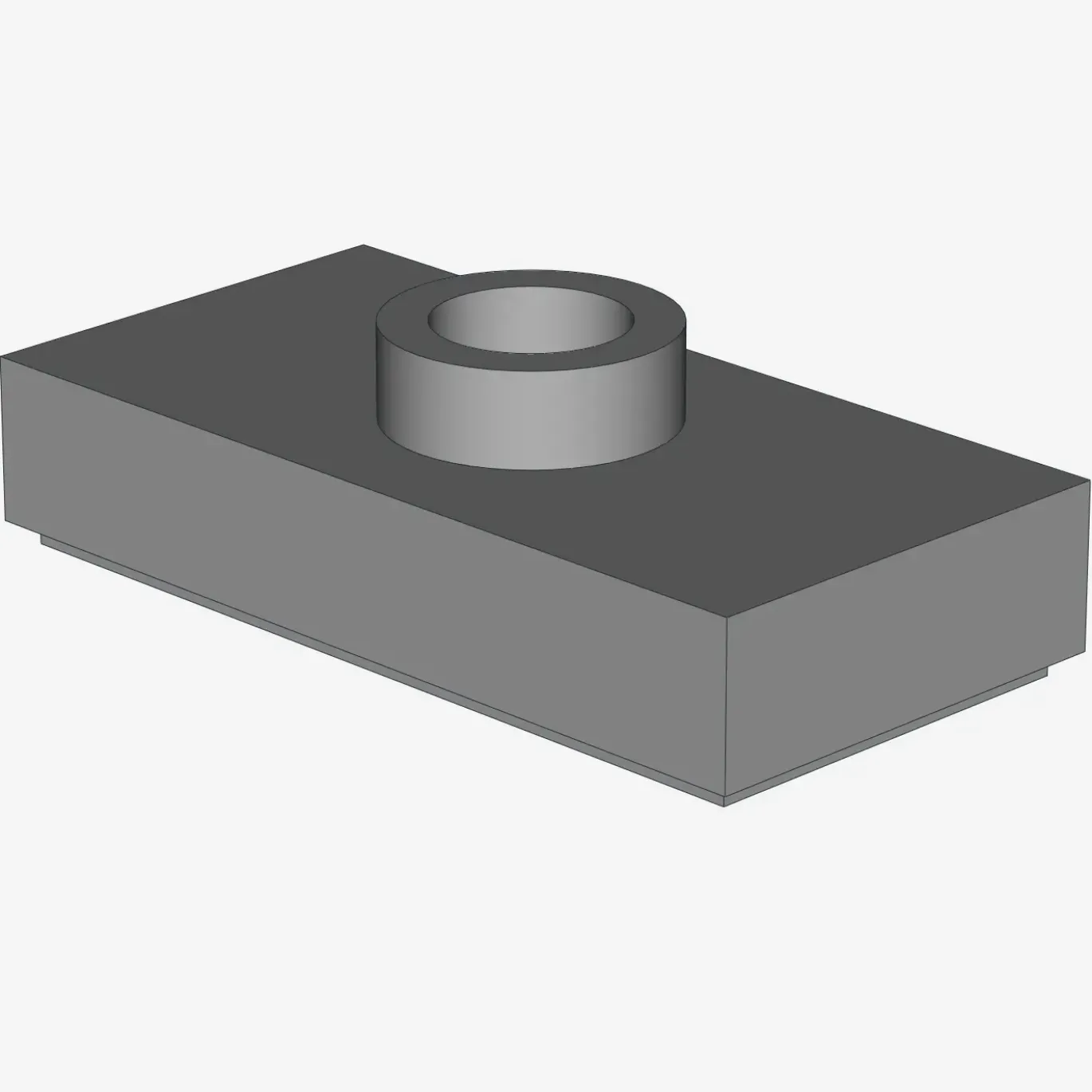 PLATE 1X2, W/ 1 KNOB X 100