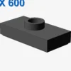 PLATE 1X2 W. 1 KNOB X 600