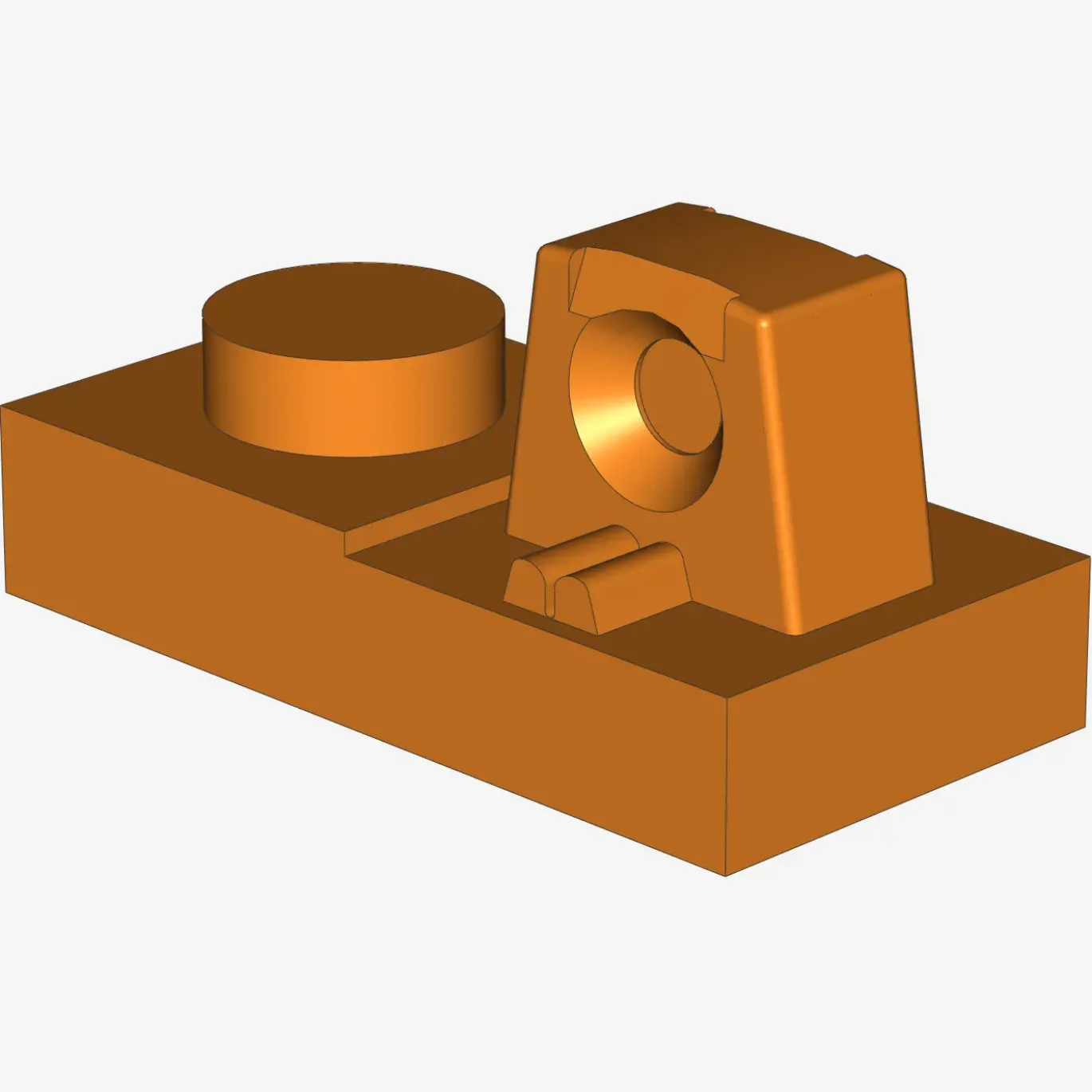 PLATE 1X2 W/STUB/ALONG/UPPER P X 100