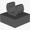 PLATE 1X1 W. UP RIGHT HOLDER X 200