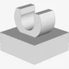 PLATE 1X1 W. UP RIGHT HOLDER X 200