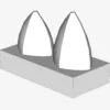 PLATE 1X2 W.2 VERTICAL TEETH X 100