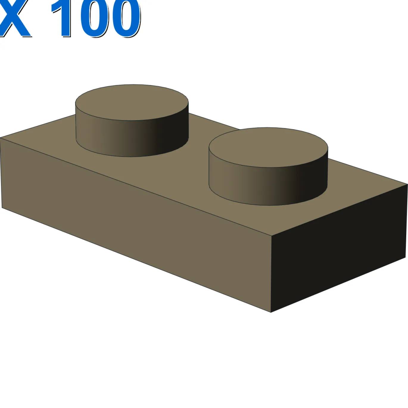 PLATE 1X2 X 100
