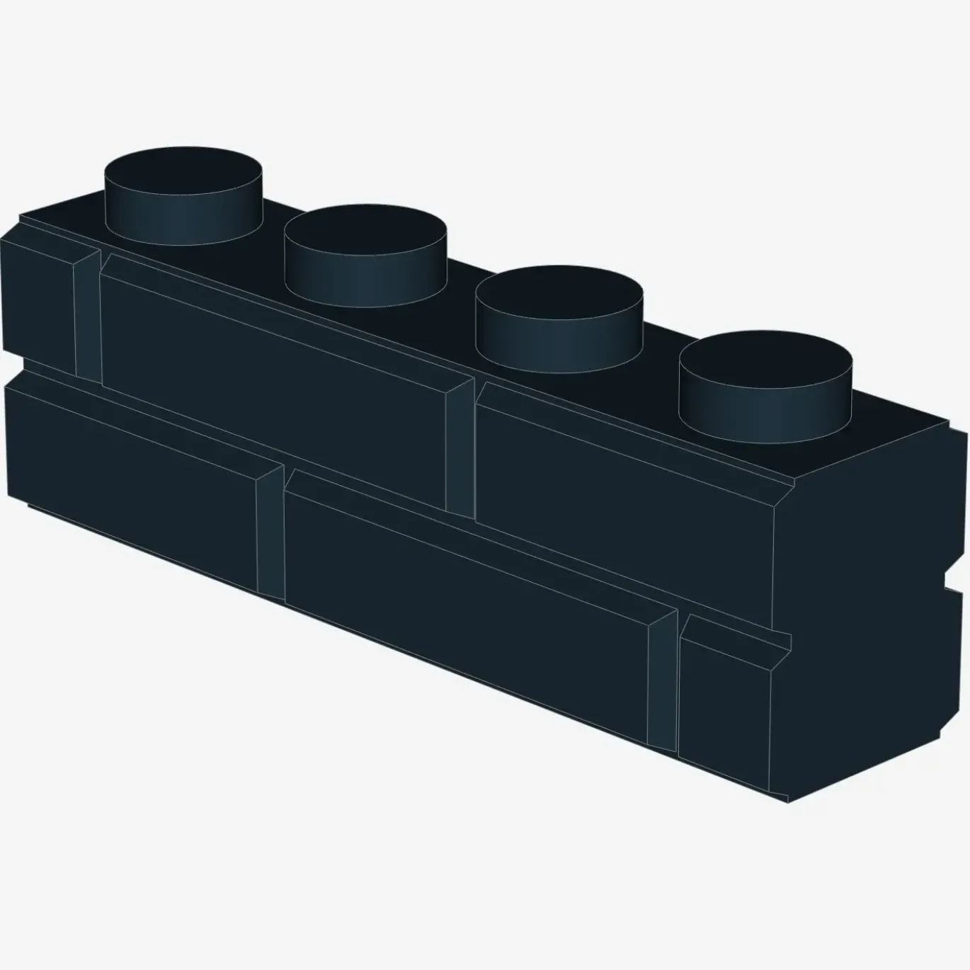 PROFILE BRICK 1x4 SINGLE GRO. X 25