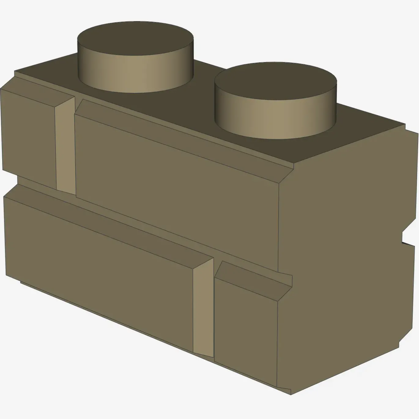 Profile brick 1x2 single gro. X 300