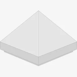 PYRAMIDE RIDGED TILE 1X1X2/3 X 200