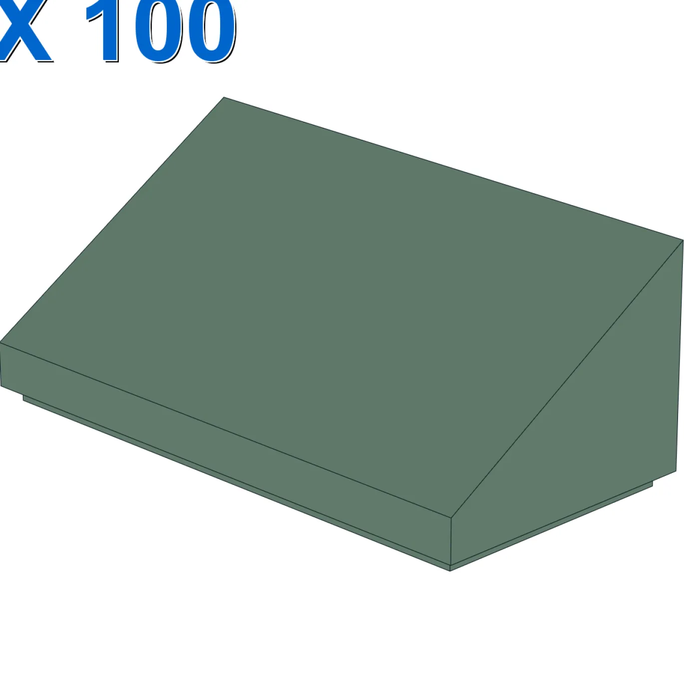 ROOF TILE 1 X 2 X 2/3, ABS X 100