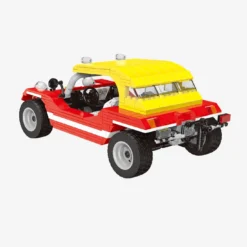Roter Buggy mit gelbem Dach