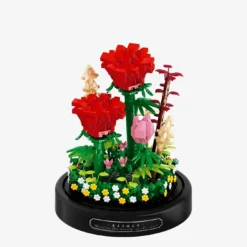 Rote Rose mit Kuppel (diamond blocks)