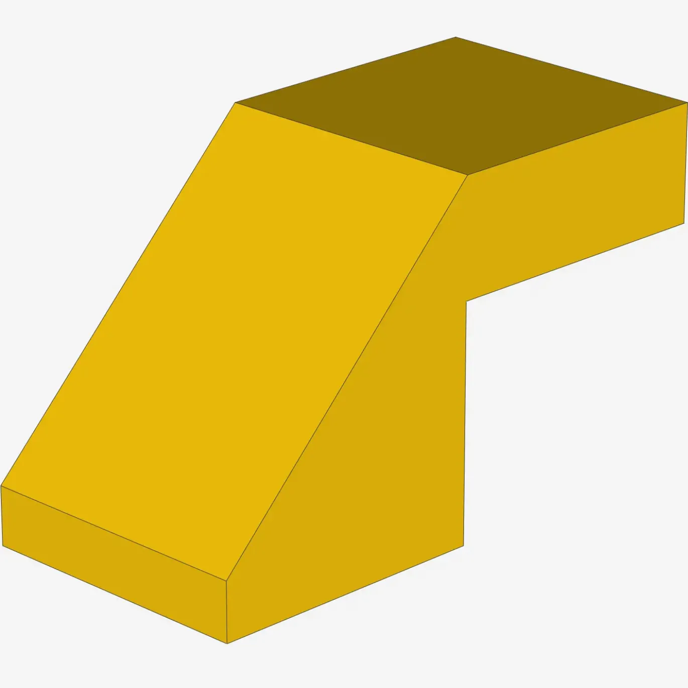 Slope 45 2 x 1 with Cutout without Stud X 100