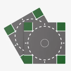 Straßenplatten 2x 32x32 Kreisverkehr green