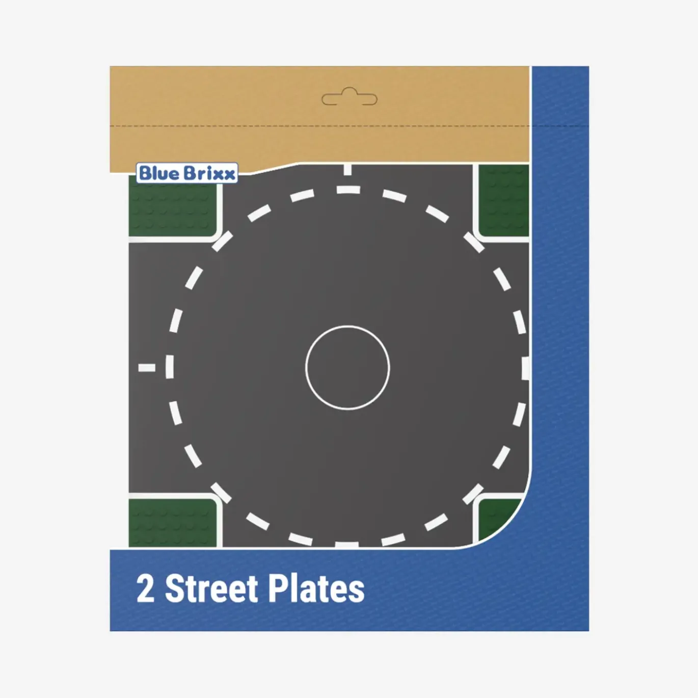 Straßenplatten 2x 32x32 Kreisverkehr green