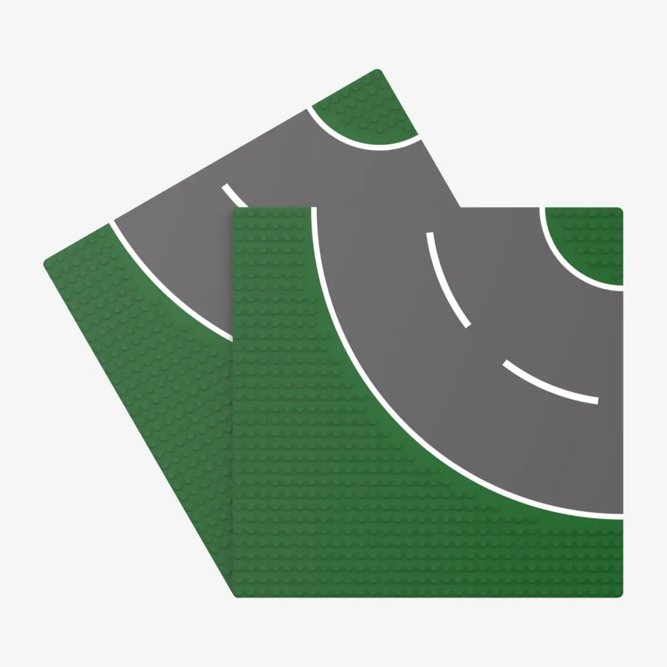 Straßenplatten 2x 32x32 Kurve green
