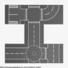 Straßenplatten 2x 32x32 Parkplatz dark bluish gray