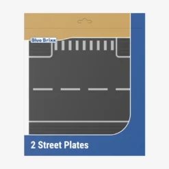Straßenplatten 2x 32x32 T-Kreuzung dark bluish gray