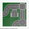 Straßenplatten 2x 32x32 T-Kreuzung green