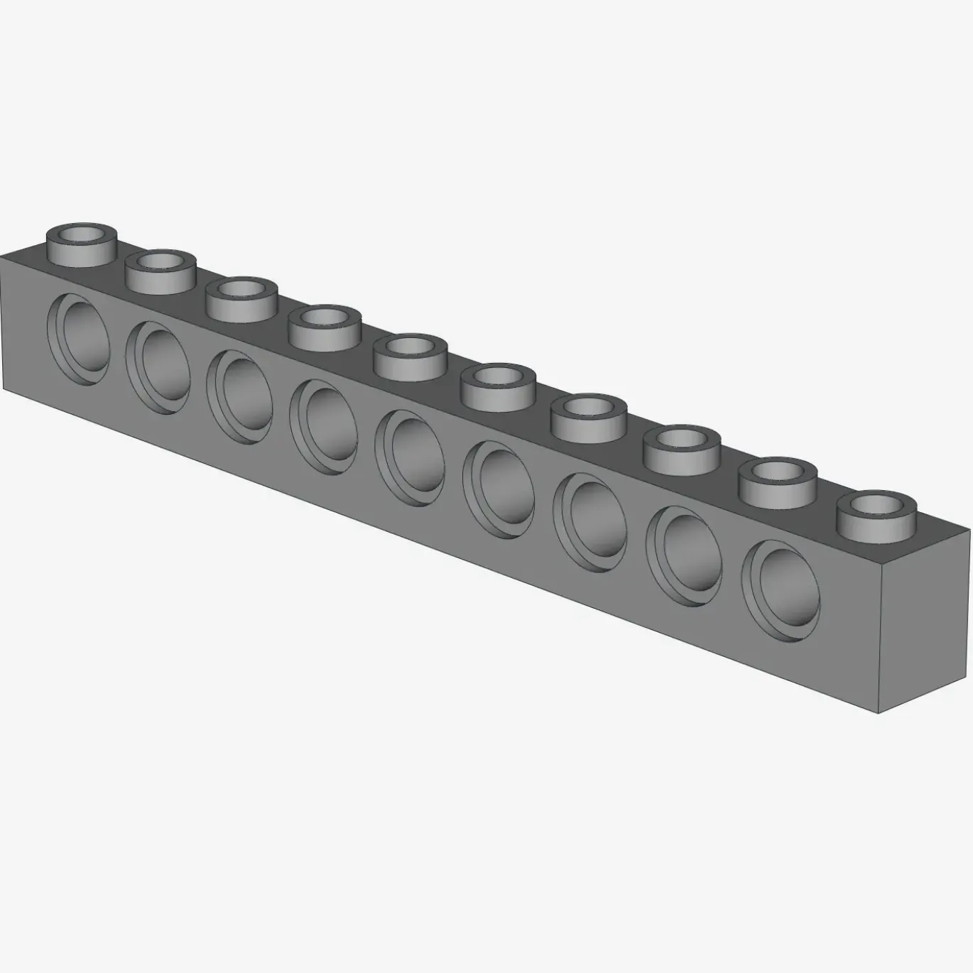 TECHNIC BRICK 1X10 Ø4.9 X 15