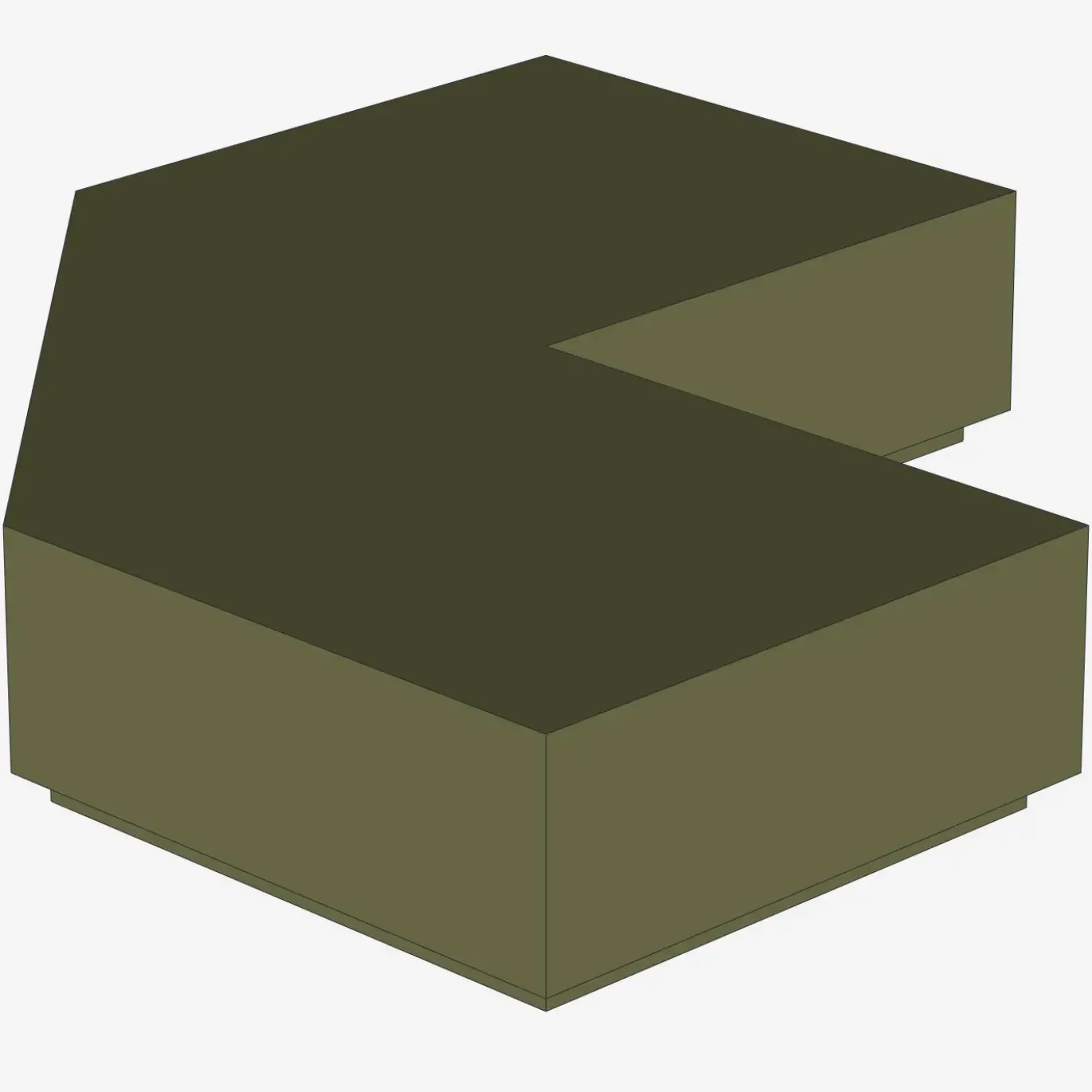 TILE 2X2, DEG. 90, W/ DEG. 45 CUT X 100