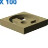 TURN PLATE 2X2, LOWER PART X 100
