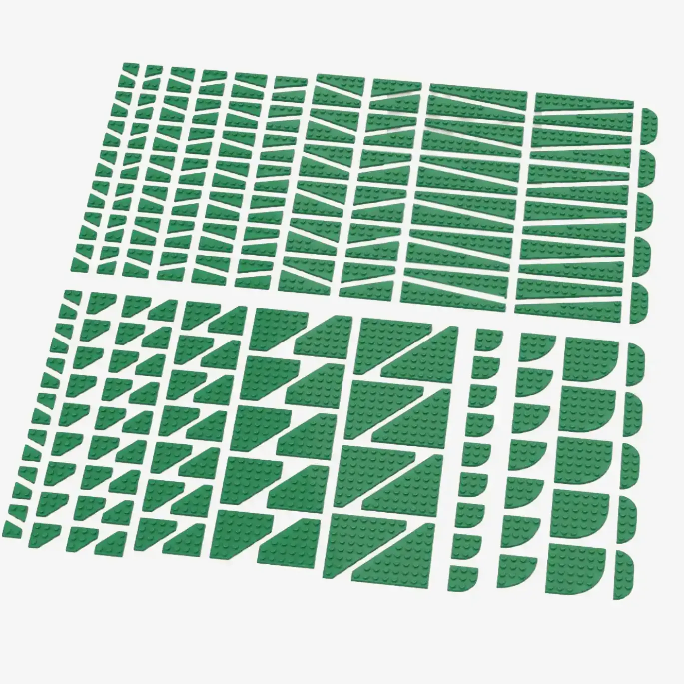 Wedge Plates, gemischt, green
