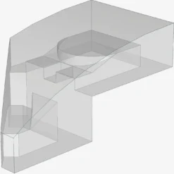Wedge 2 x 1 with Stud Notch Right X 200